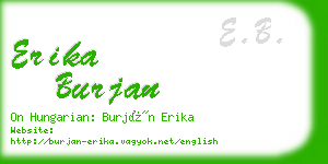 erika burjan business card